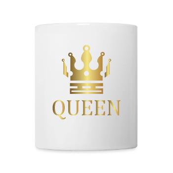 Krone Kronen König Königin JGA Hochzeit Braut - Tasse - Weiß - Vorne
