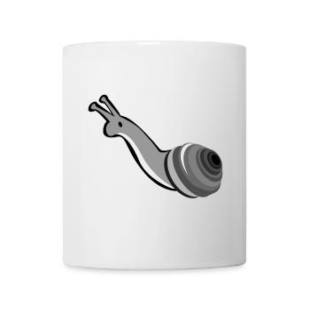 Abstrakte Schnecke in Grau Skizze - Tasse - Weiß - Vorne