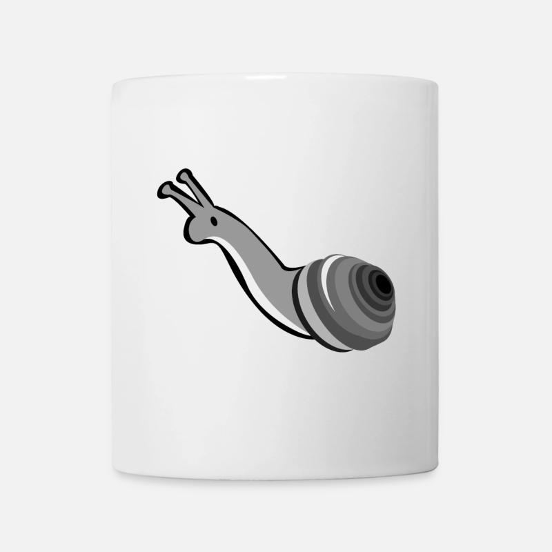 Abstract Snail in Gray Sketch - Mug - white