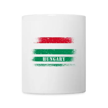 Ungarn Vintage Flagge - Tasse - Weiß - Vorne