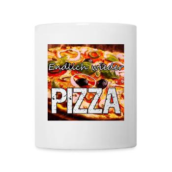 Pizza Pizzeria Ristorante Restaurant Essen Spruch - Tasse - Weiß - Vorne