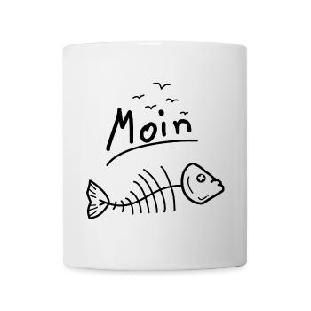 Moin Möwen Fisch Meer - Tasse - Weiß - Vorne