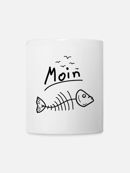 Moin Möwen Fisch Meer - Tasse - Weiß
