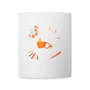 Ockerfarbene Farbe - Tasse - Weiß - Vorne