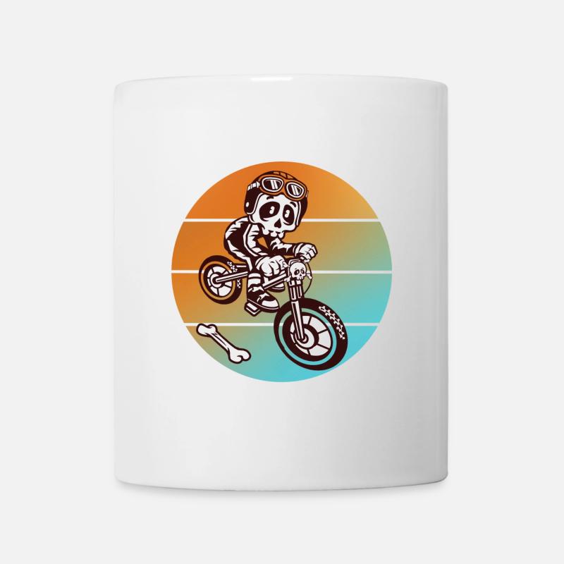 Skull skull bike - Mug blanc - blanc