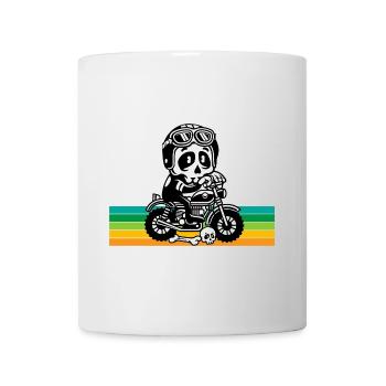 Skull motorcycle - Mug - white - Front