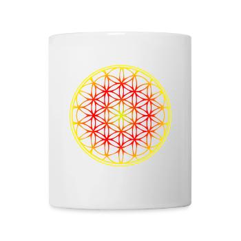 Idée de cadeau symbole Merkaba fleur de vie - Mug blanc - blanc - Devant