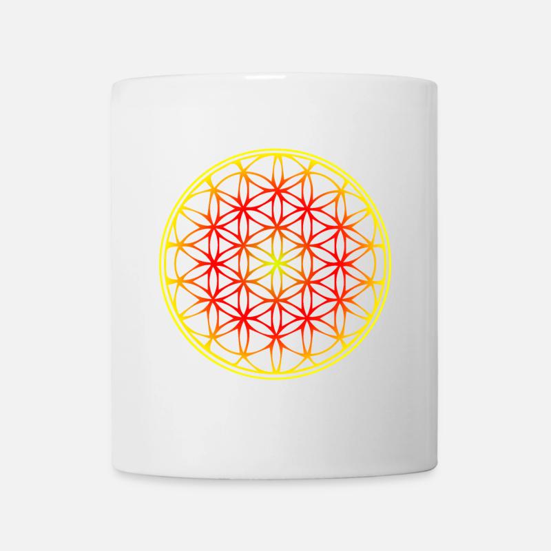 Idée de cadeau symbole Merkaba fleur de vie - Mug blanc - blanc