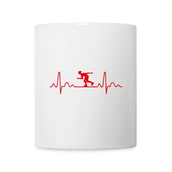 Heartbeat Inline-Skating Lustige Geschenkidee - Tasse - Weiß - Vorne