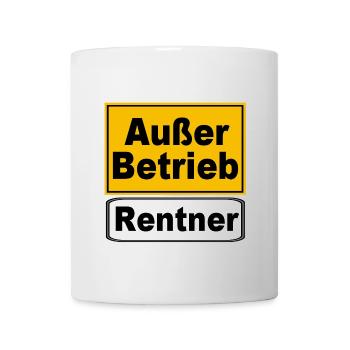 Rente Rentner Rentnerin Rentner außer Betrieb(25) - Tasse - Weiß - Vorne
