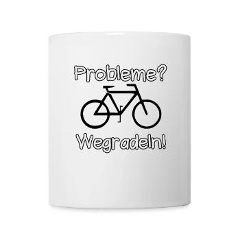 Problem Fahrrad Radfahren Radfahrer Spruch - Tasse - Weiß - Vorne