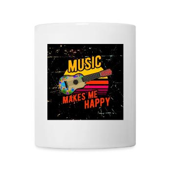 Ukulele face mask - Mug - white - Front