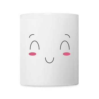 Funny Kawaii Face Emoticon, Best Gift for Family - Mug - white - Front