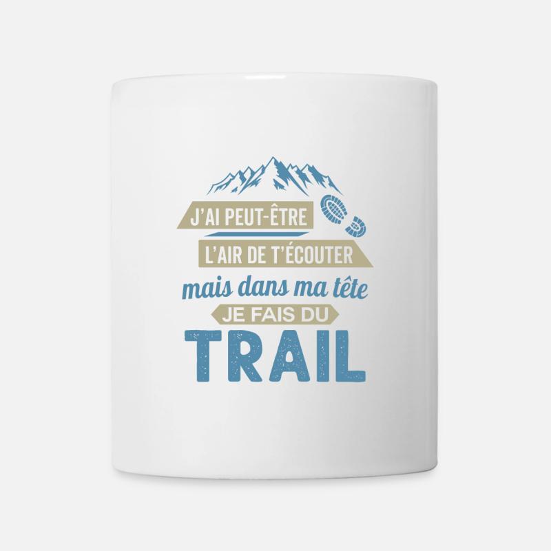 je fais du trail running - Mug blanc - blanc