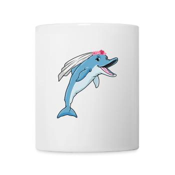 Dolphin Bridal Veil Wedding - Mug - white - Front