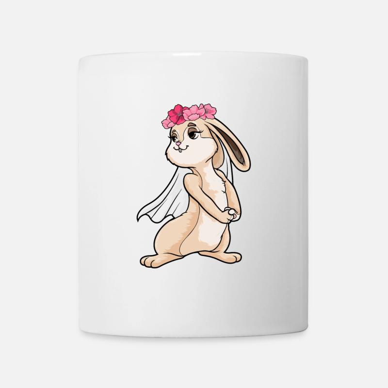 Hase Braut Schleier Hochzeit - Tasse - Weiß