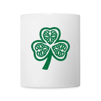 Keltische Symbole Kleeblatt Lustige Geschenkidee - Tasse - Weiß - Vorne