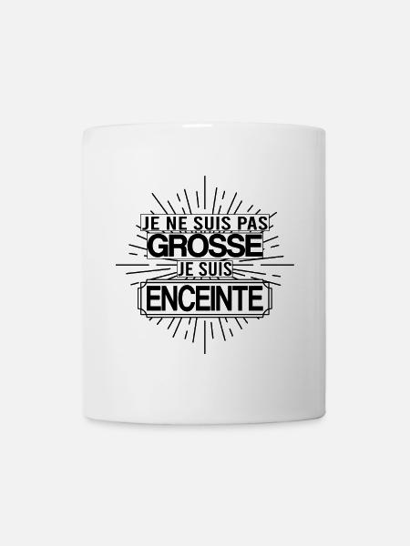 Je ne suis pas grosse je suis enceinte grossesse - Mug blanc - blanc