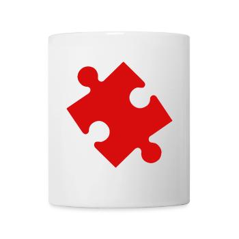 Partnerlook | Herz Puzzle Verliebt Liebe Pärchen - Tasse - Weiß - Vorne