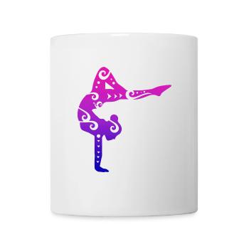 Gymnastics girl gymnast yoga pose gift - Mug - white - Front