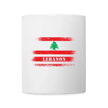 Lebanon vintage flag - Mug - white - Front