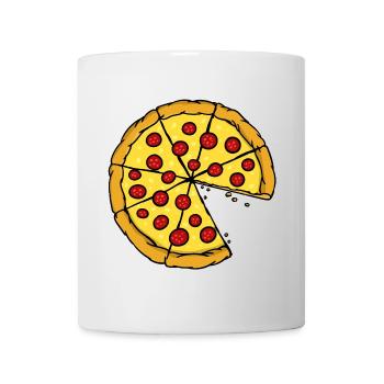 Partnerlook | Pizza Liebe Paar Pärchen Lustig - Tasse - Weiß - Vorne