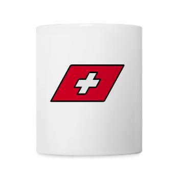 Drapeau design Suisse - Mug blanc - blanc - Devant