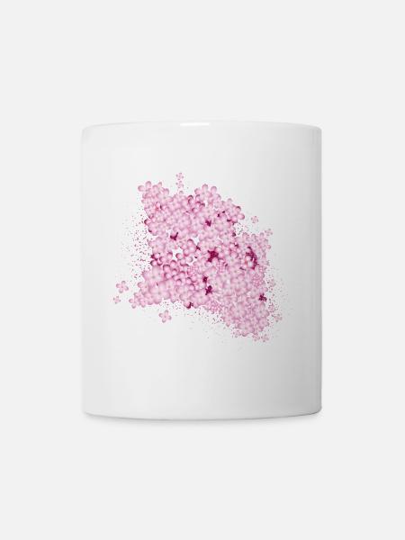 üppige Flieder Pracht aus rosa Flieder Blüten - Tasse - Weiß