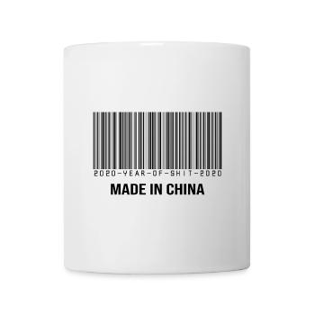 2020 year of shit codebarre made in China humor - Mug - white - Front