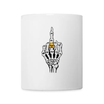 Rock music rocker heavy metal hard rock skeleton - Mug - white - Front