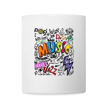Musique rock hip hip jazz pop musique reggae hard rock - Mug blanc - blanc - Devant
