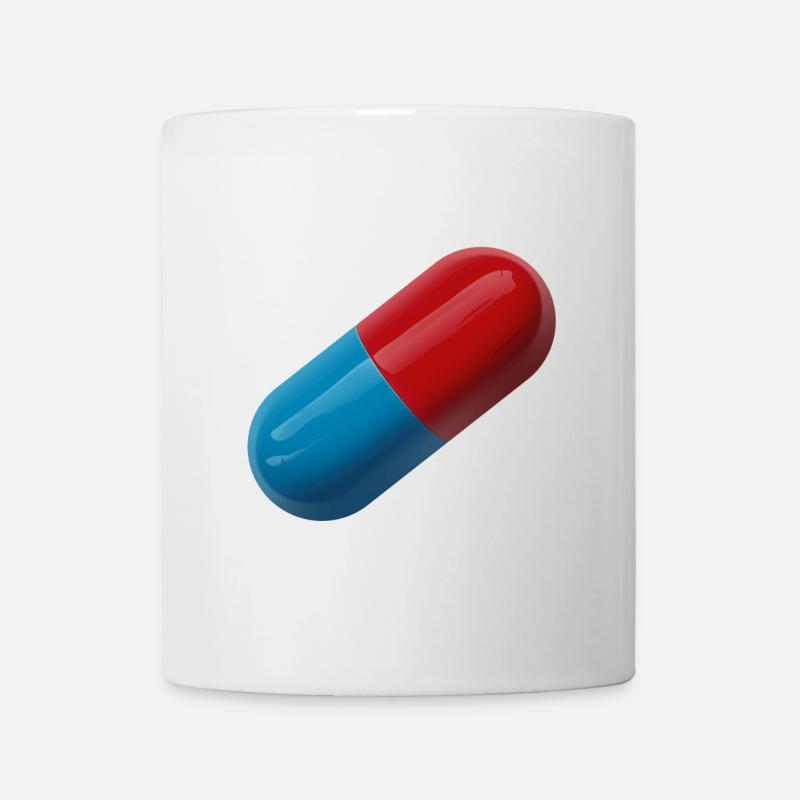 Trendiges Pillen-Design - Tasse - Weiß