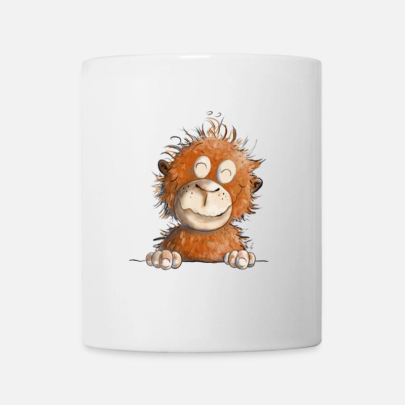 Drôle de singe I bébé singe I orang utan bébé - Mug blanc - blanc
