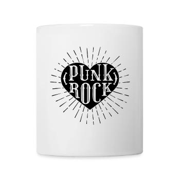 I love punk rock punk music hard rock grunge heart - Mug - white - Front
