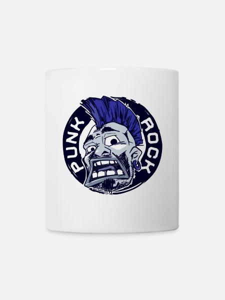 Punk rock punk rock hard rock music rock music rocker - Mug - white