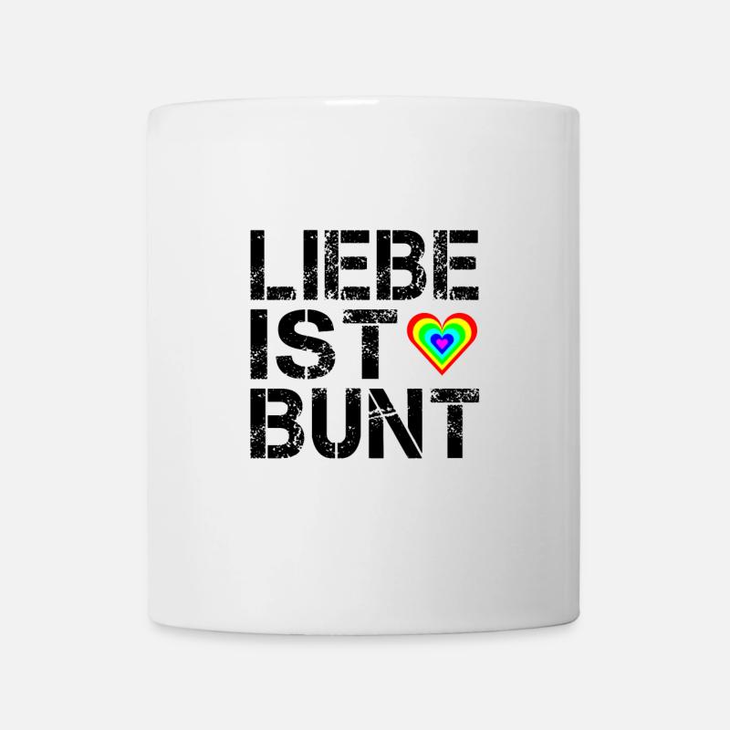 Liebe ist bunt. - Tasse - Weiß