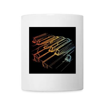 Klavier - Tasse - Weiß - Vorne