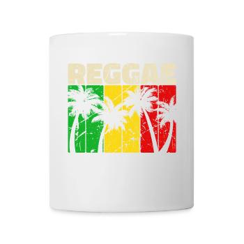Reggae Reggaemusik Jamaika Urlaub Karibik Palmen - Tasse - Weiß - Vorne