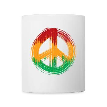 Reggae love peace peace Jamaica Reggaeton - Mug blanc - blanc - Devant