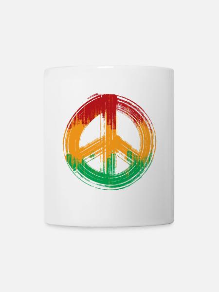 Reggae love peace peace Jamaica Reggaeton - Mug blanc - blanc
