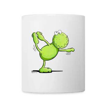Yoga grenouille I motif animal pour les amis du yoga - Mug blanc - blanc - Devant