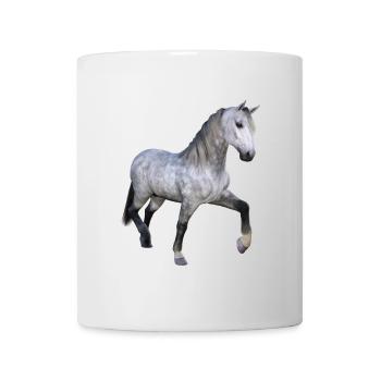 Grauer Wildpferd im Galopp - Tasse - Weiß - Vorne