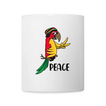 Papagei Jamaika Reggae Reggaemusik Liebe Frieden - Tasse - Weiß - Vorne