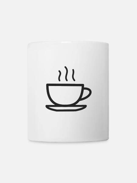Café motif de café drôle - Mug blanc - blanc