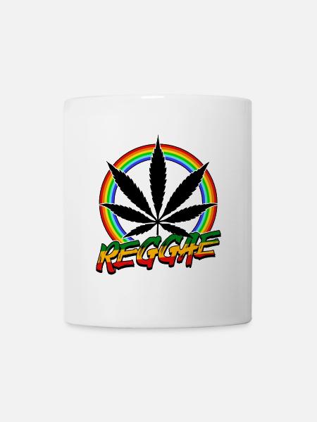 Reggae Rastafari Jamaïque Reggaeton Rasta Ragga Jah - Mug blanc - blanc