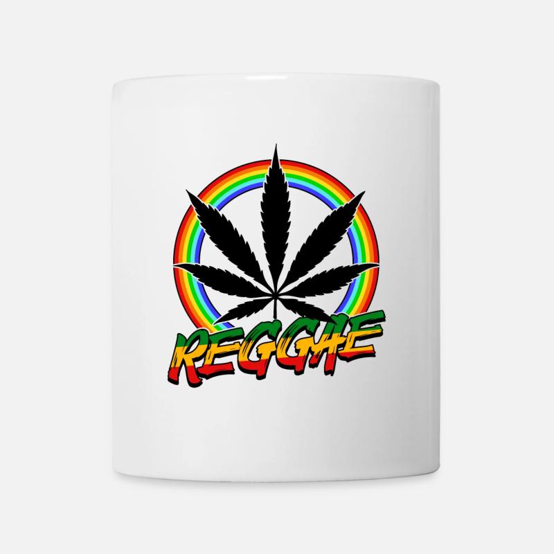 Reggae Rastafari Jamaïque Reggaeton Rasta Ragga Jah - Mug blanc - blanc