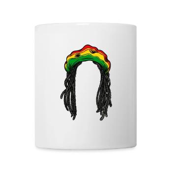 Rasta Rastafarian Reggae Jamaica Chilling Hair Jah - Mug blanc - blanc - Devant