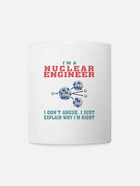 Bestes Nuklearingenieur-T-Shirt, lustiges Zitat - Tasse - Weiß