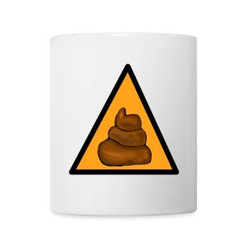 Achtung Kacke - Tasse - Weiß - Vorne