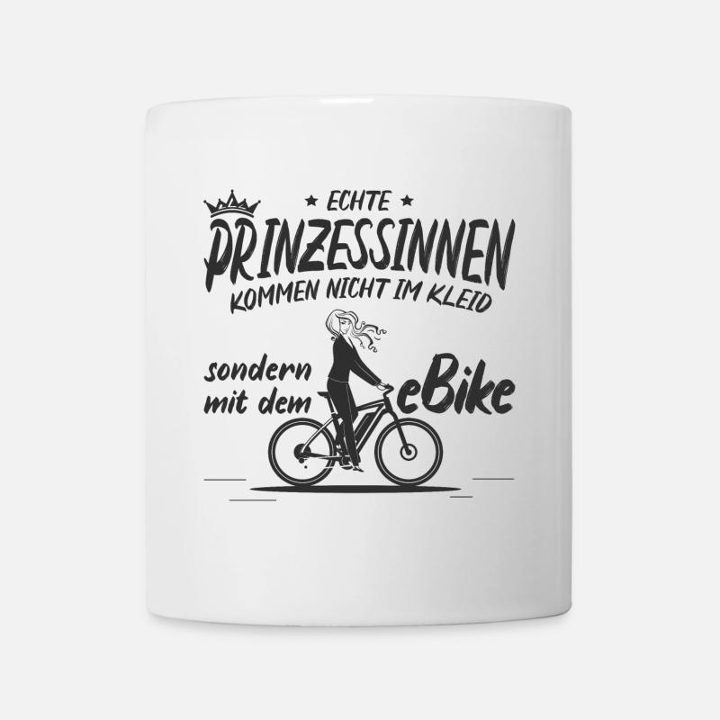 eBike Damen Geschenk Mountainbike Elektrofahrrad - Tasse - Weiß